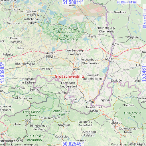 Großschweidnitz on map