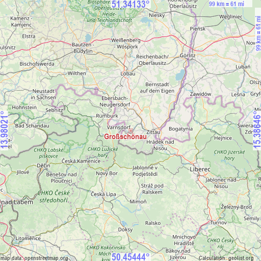 Großschönau on map