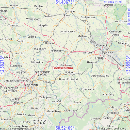 Großschirma on map