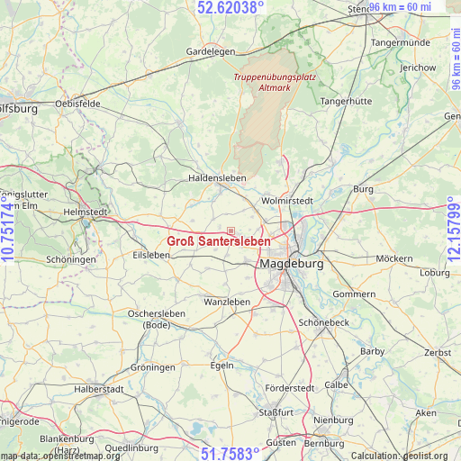 Groß Santersleben on map