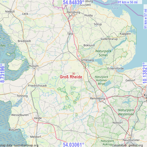 Groß Rheide on map