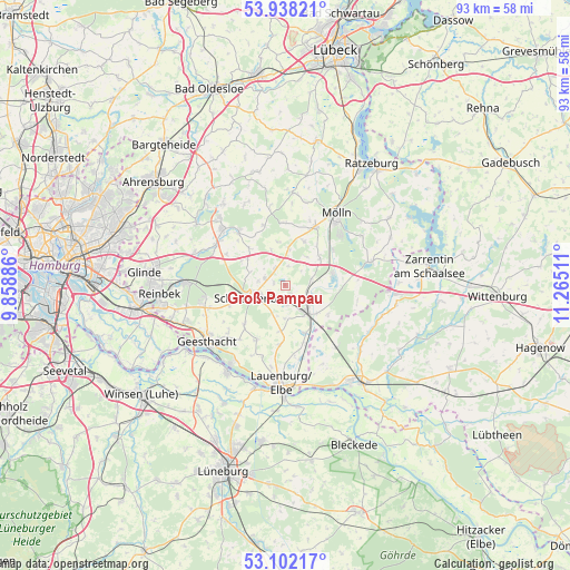 Groß Pampau on map