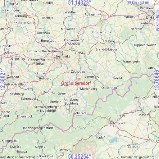 Großolbersdorf on map
