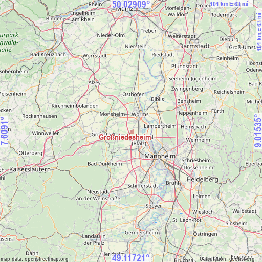 Großniedesheim on map