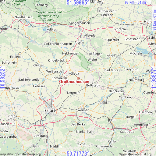 Großneuhausen on map