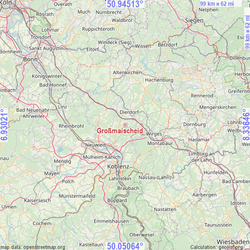 Großmaischeid on map