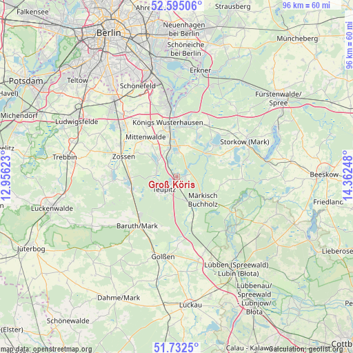 Groß Köris on map