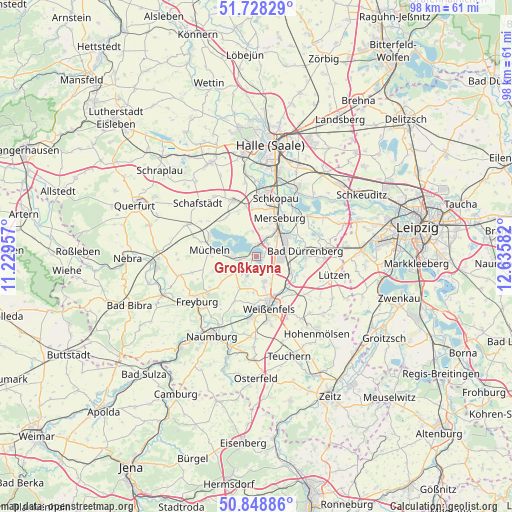 Großkayna on map