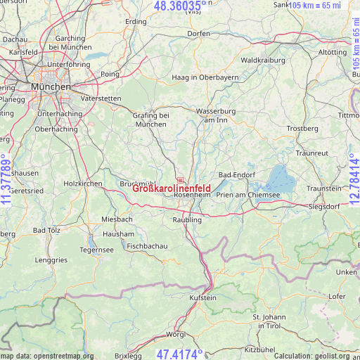 Großkarolinenfeld on map