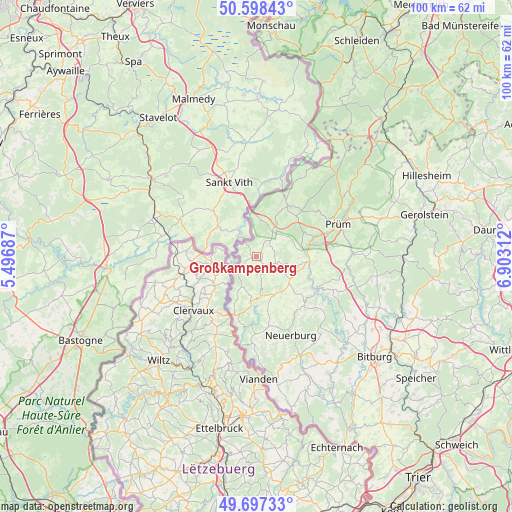 Großkampenberg on map