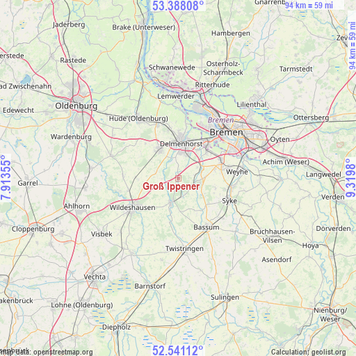 Groß Ippener on map