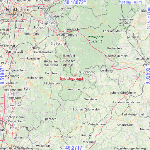 Großheubach on map