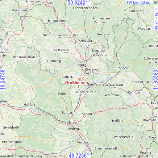 Großheirath on map