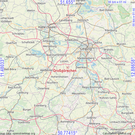 Großgörschen on map