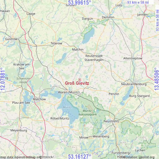 Groß Gievitz on map