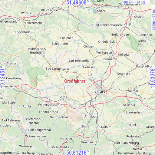 Großfahner on map