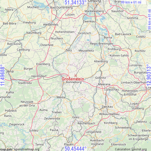 Großenstein on map