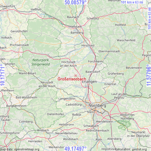 Großenseebach on map