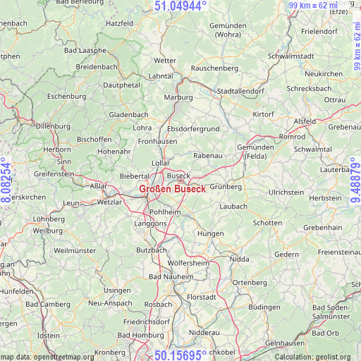 Großen Buseck on map