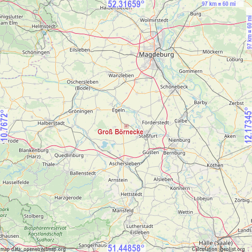 Groß Börnecke on map