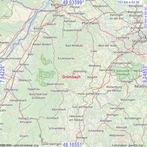 Grömbach on map