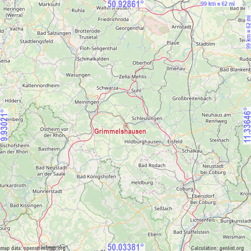 Grimmelshausen on map