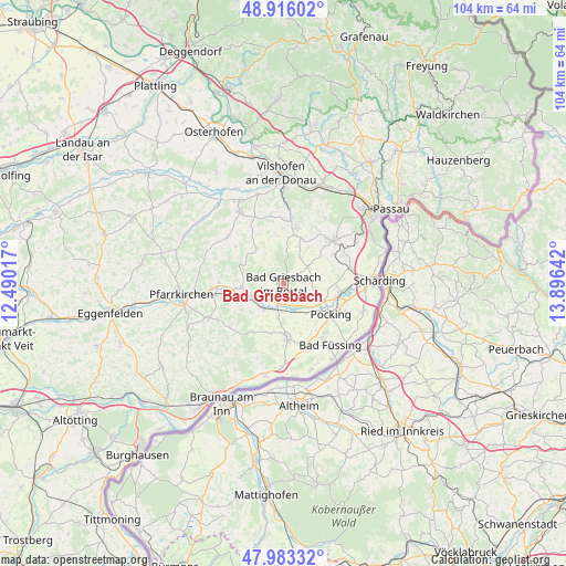 Bad Griesbach on map