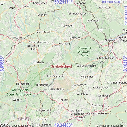 Griebelschied on map