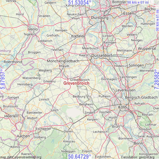 Grevenbroich on map