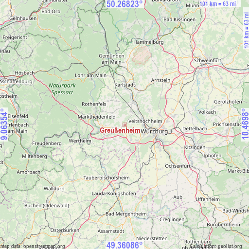 Greußenheim on map