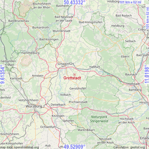 Grettstadt on map