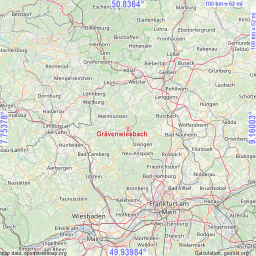 Grävenwiesbach on map