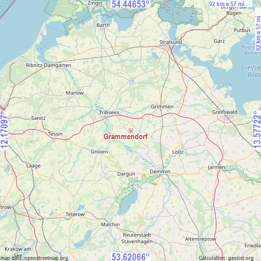 Grammendorf on map