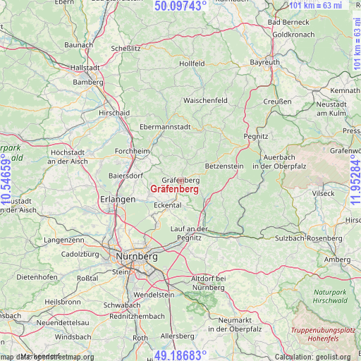 Gräfenberg on map