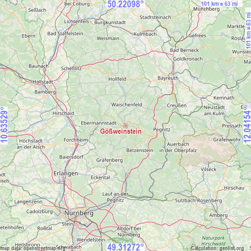 Gößweinstein on map