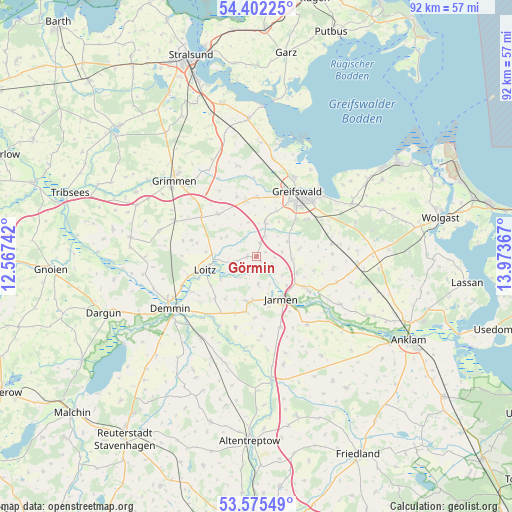 Görmin on map