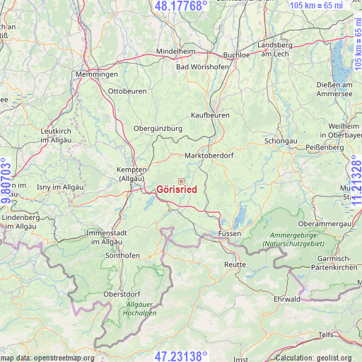 Görisried on map
