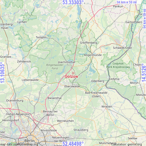 Golzow on map