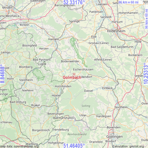 Golmbach on map