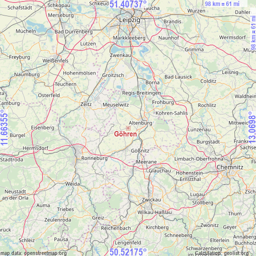 Göhren on map