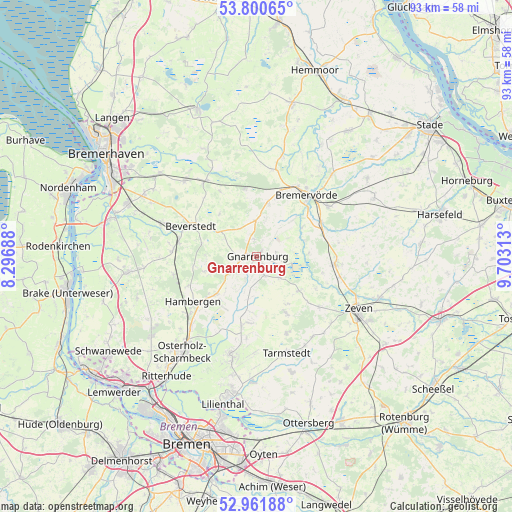 Gnarrenburg on map