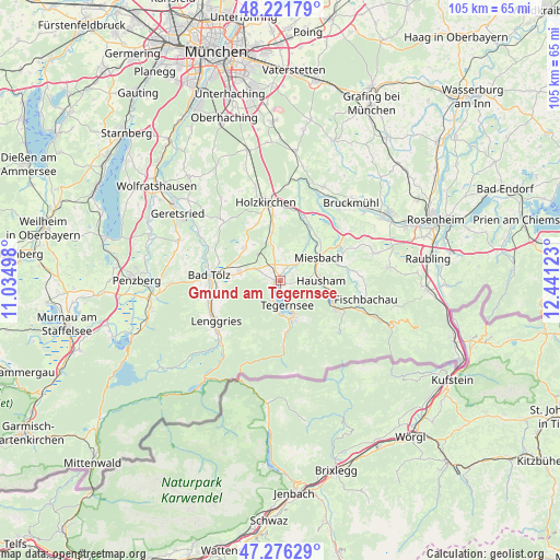 Gmund am Tegernsee on map