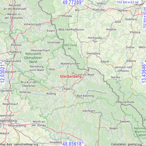 Gleißenberg on map