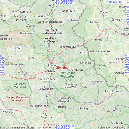 Gleiritsch on map
