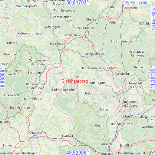 Gleichamberg on map