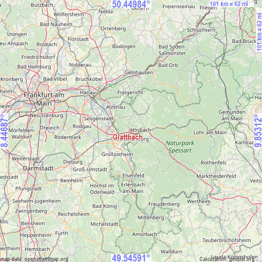 Glattbach on map