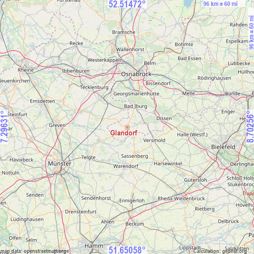 Glandorf on map