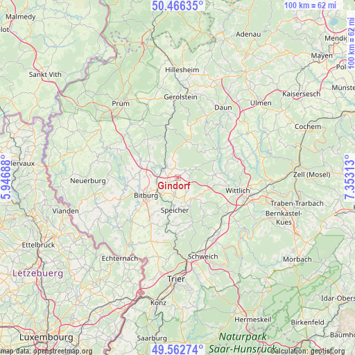 Gindorf on map