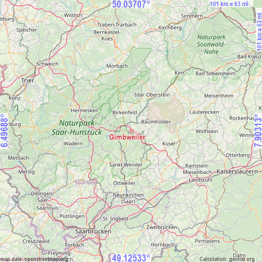 Gimbweiler on map