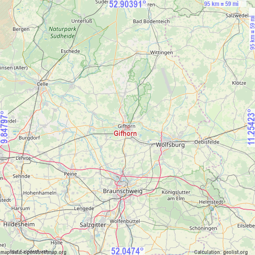 Gifhorn on map